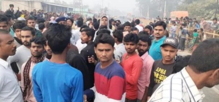 अररिया में हादसा, एनएच 327 पर ट्रक ने बाइक सवार को मारी ठोकर, एक की मौत