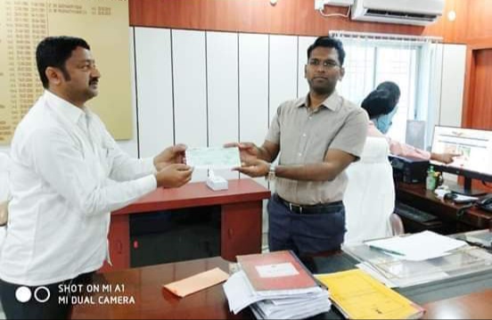 कोरोना वायरस संक्रमण के राहत बचाव कार्य हेतु सुन्दर मठ न्यास समिति, सुन्दरनाथ धाम, द्वारा मुख्य मंत्री राहत कोष मे दिये एक लाख एक हजार