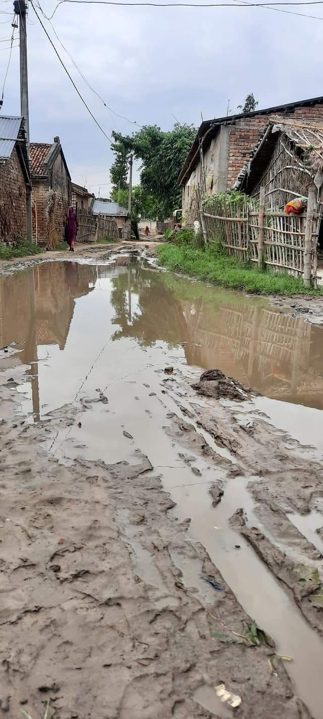 मधेपुरा: घैलाढ़ प्रखंड क्षेत्र में सड़कों की हालत दयनीय आवागमन में हो रही है काफी परेशानी