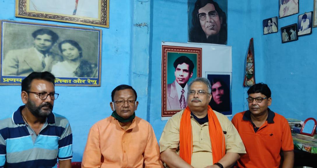 फारबिसगंज :देर शाम को रेणुगांव पहुंचे भाजपा के प्रदेश महामंत्री देवेश कुमार