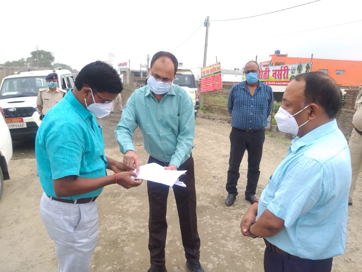 पटुआहा एंव बैजनाथपुर में NH-107 सड़क निर्माण कार्य
