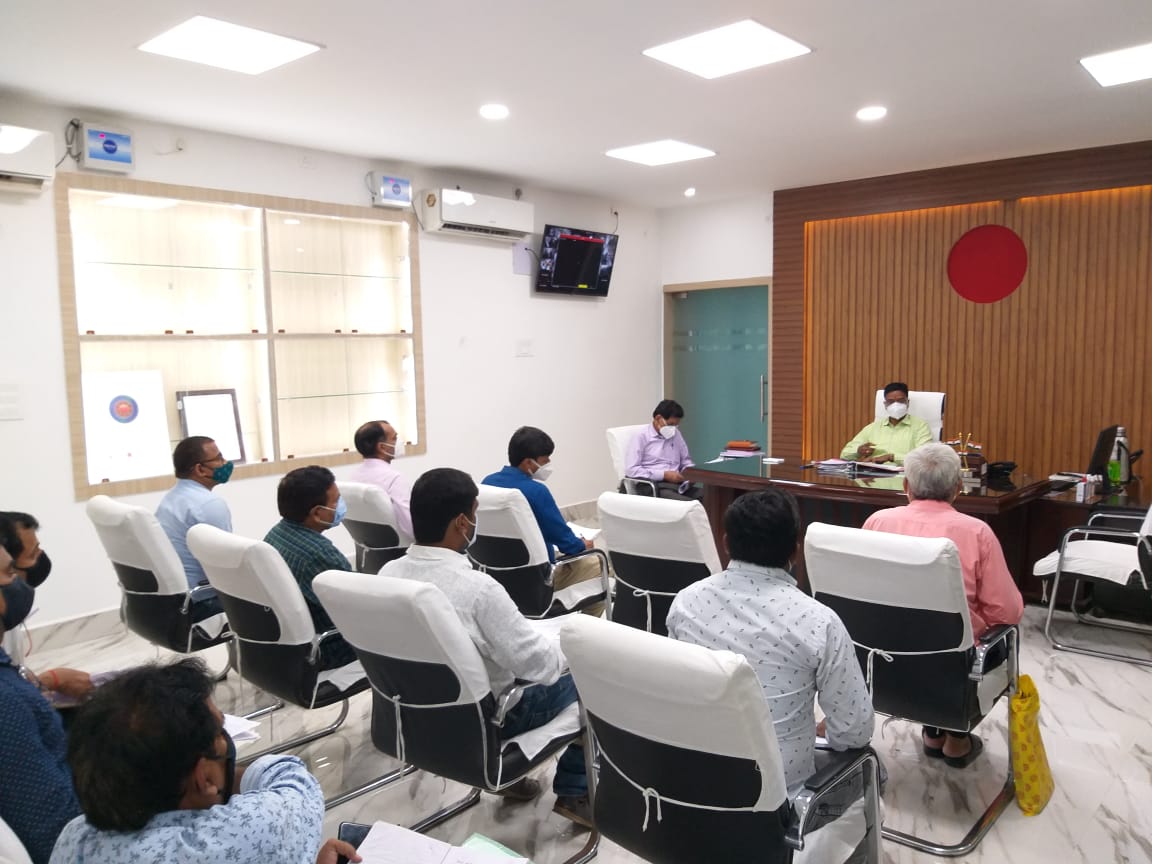 NH निर्माण से संबंधित समीक्षा बैठक प्रोजेक्ट डायरेक्टर NH,जिला भू अर्जन