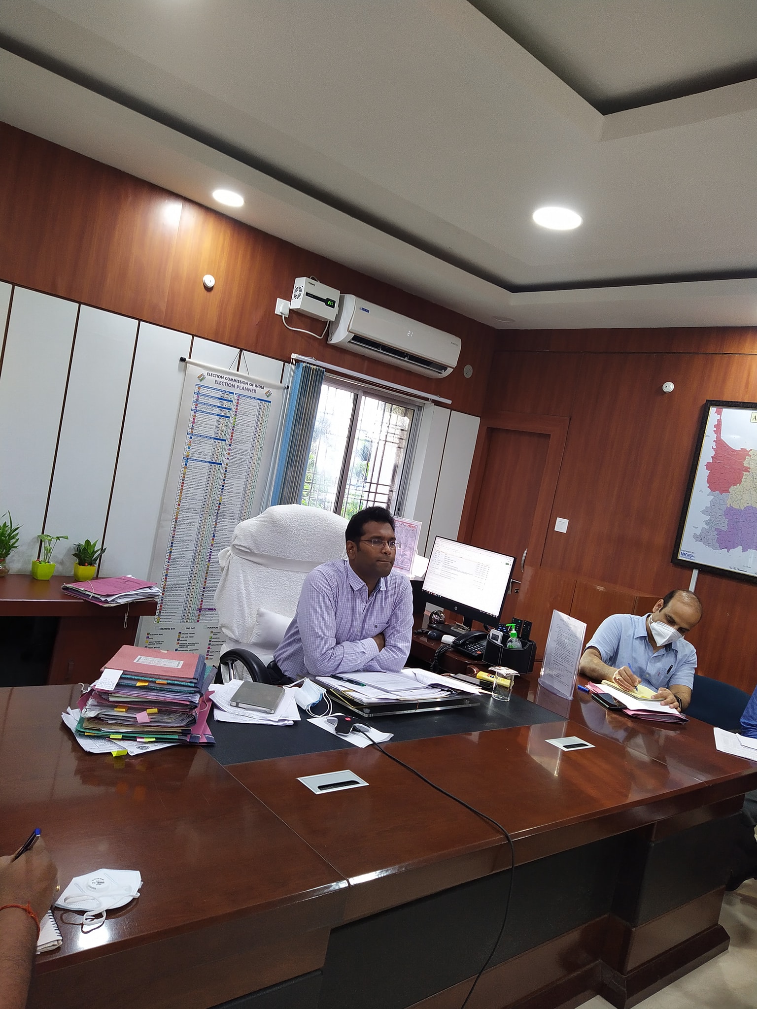 संभावित पंचायत आम निर्वाचन 2021 की पूर्व तैयारी पदाधिकारी के साथ बैठक