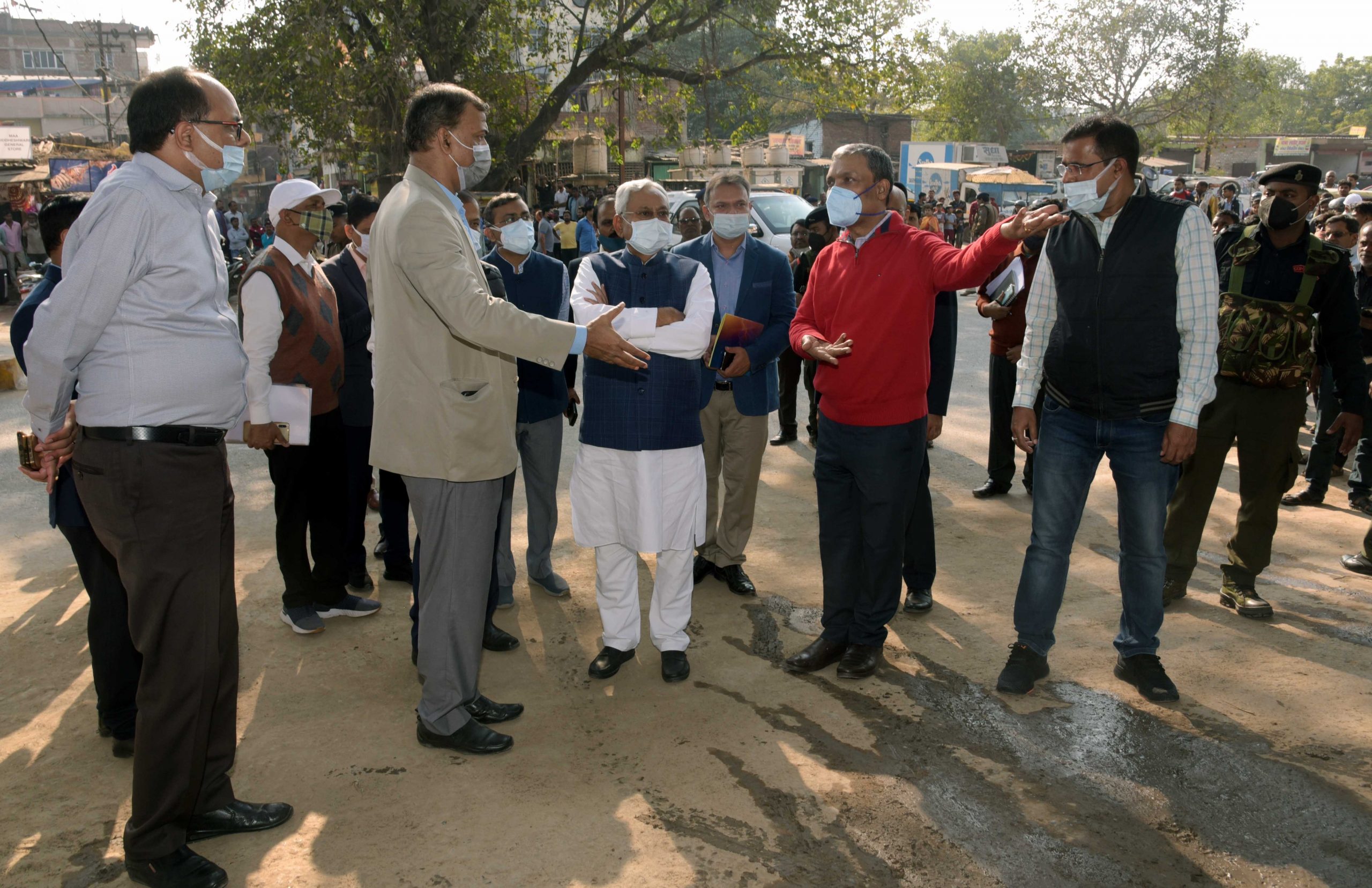 मंदिरी नाले पर शुरु किए गए विकास कार्य का निरीक्षण