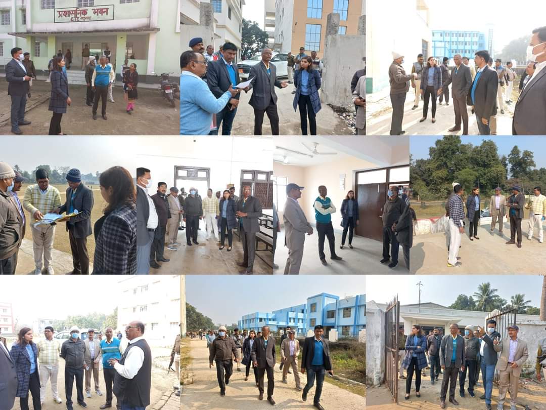 राज्यस्तरीय युवा उत्सव-2022 के तैयारी के संदर्भ में जिलाधिकारी श्री कौशल कुमार ने कॉलेज सहरसा का निरीक्षण
