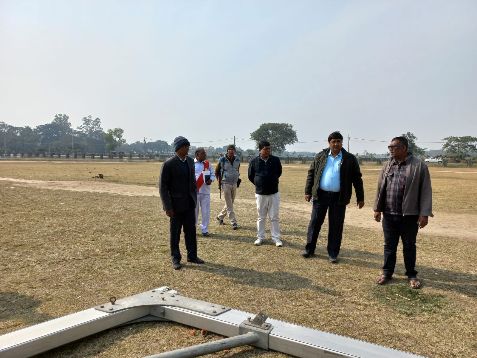 राज्यस्तरीय युवा उत्सव-2022 के तैयारी के संदर्भ में खिलाड़ियों के बन रहे आवासन स्थल एवं मुख्य सामारोह स्थल निरीक्षण