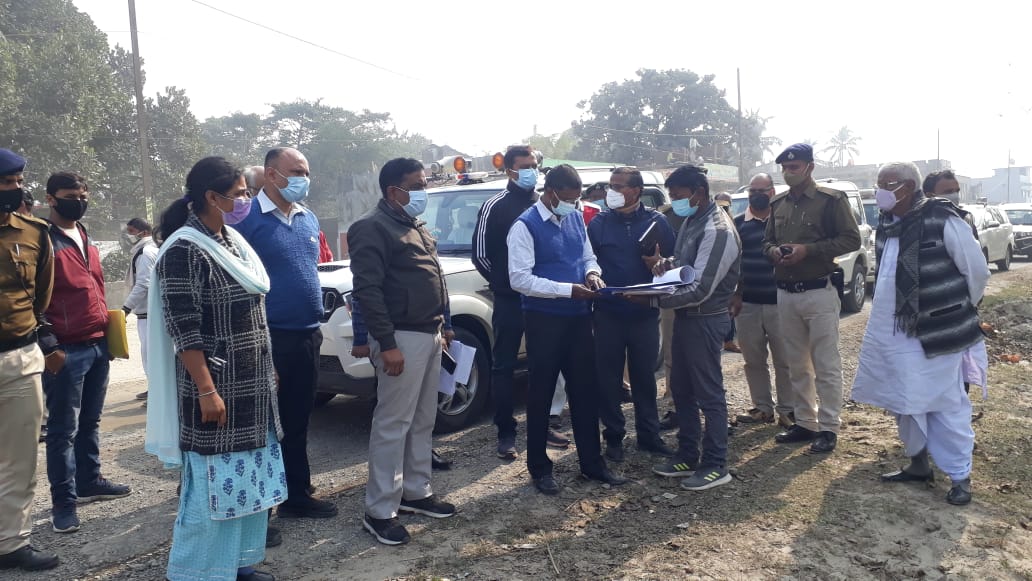 जिलाधिकारी, सुपौल द्वारा ROB, Saraigarh एवं NH 327AD का निरीक्षण