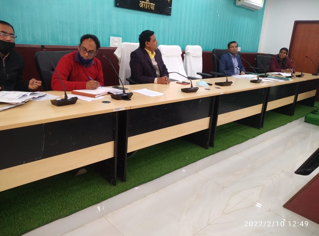 आंतरिक संसाधन एवं राजस्व की प्रगति एवं उपलब्धि को लेकर. समीक्षात्मक बैठक
