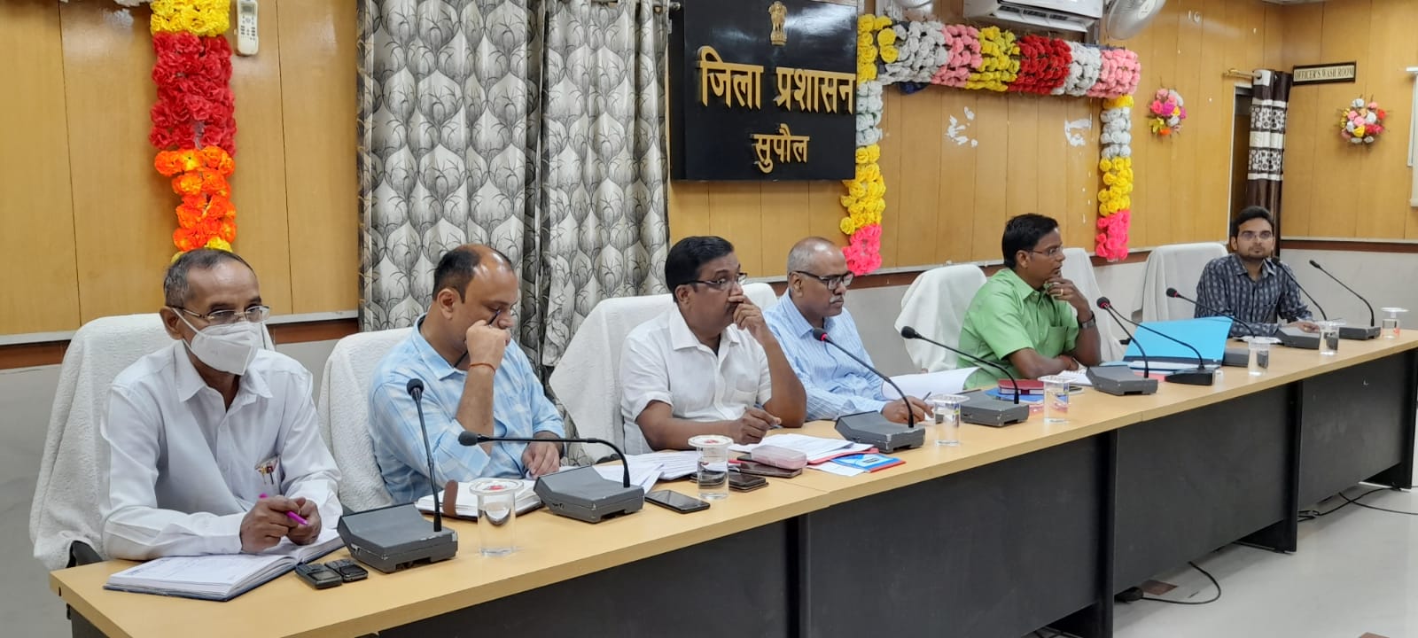 सुपौल द्वारा संभावित बाढ़, 2022 की पूर्व तैयारियों के संबंध में समीक्षात्मक बैठक