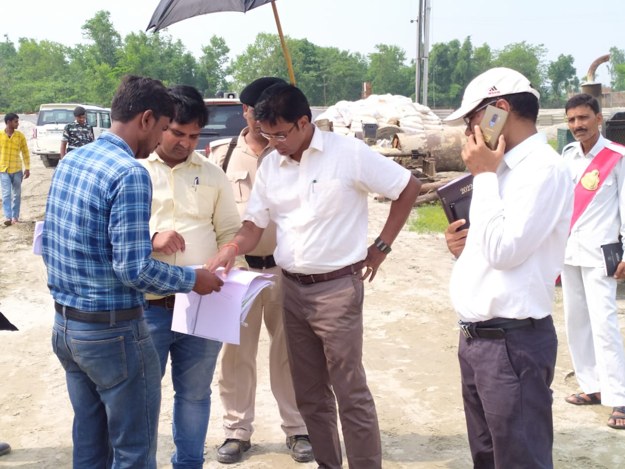सरायगढ़ आर.ओ.बी का निरीक्षण जिलाधिकारी, सुपौल के द्वारा