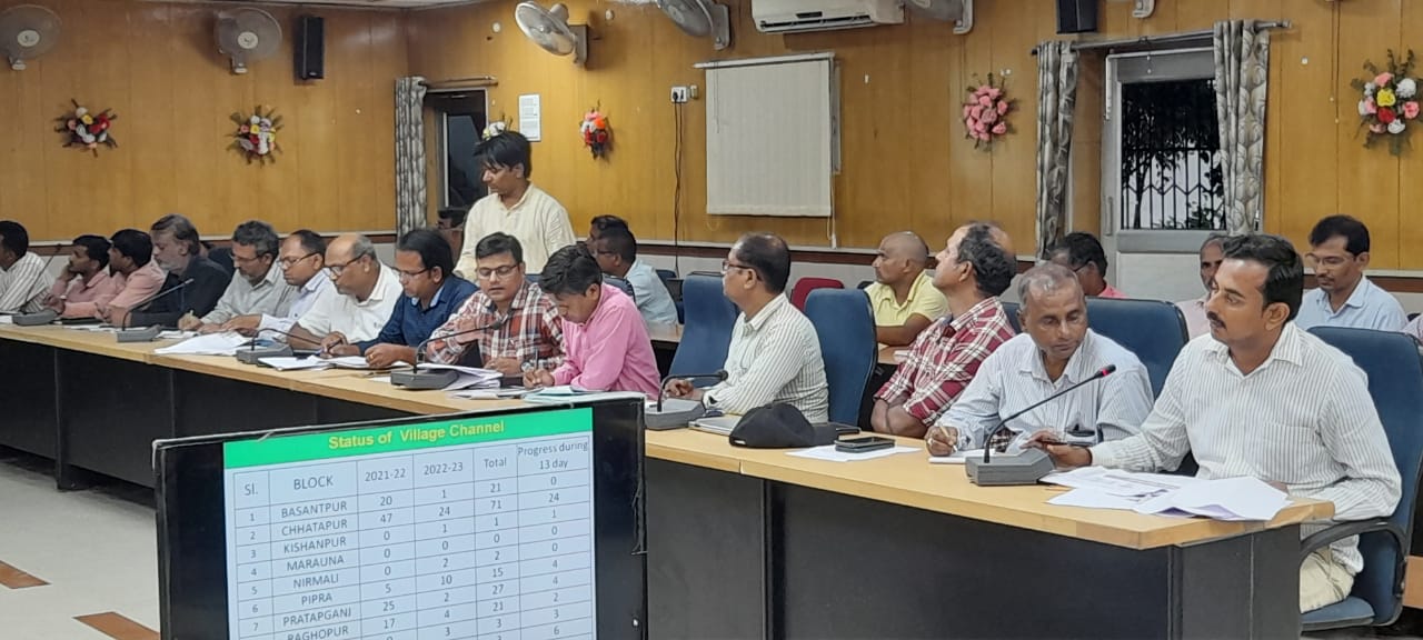 सुपौल की अध्यक्षता में मनरेगा से संबंधित बैठक