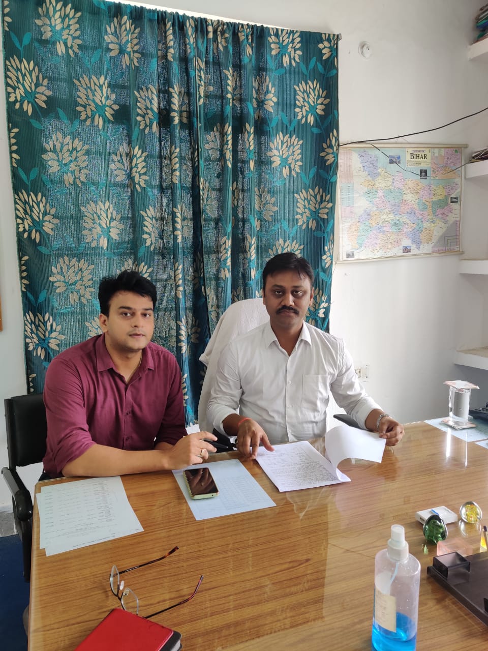 सुपौल एवं जिले में चल रहे विभागीय योजनाओं के कार्यों का निरीक्षण