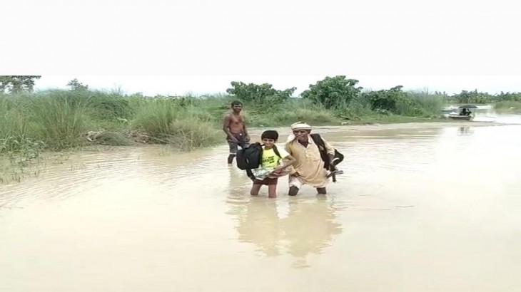 नेपाल में बारिश के चलते नदियां उफान पर, मोतिहारी और शिवहर का सड़क संपर्क टूटा
