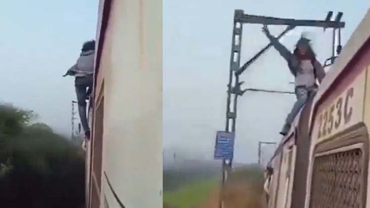 ट्रेन की छत पर स्टंट करना पड़ा महंगा...जिंदगी से हाथ धो बैठा युवक, देखें वीडियो