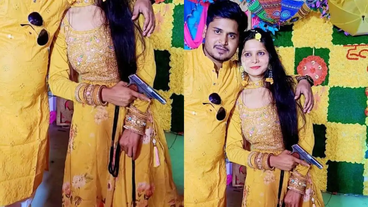 बिहार से वायरल इस तस्वीर पर ‘दुल्हन’ भुगतेगी नतीजा, हाथ में बंदूक साथ में जीजा