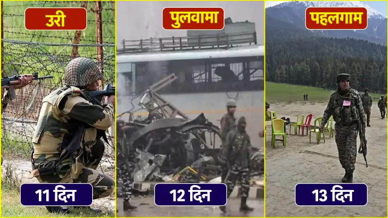 11वें दिन उरी, 12 दिन में पुलवामा और 13 दिन बाद पहलगाम का बदला, आतंक के खिलाफ भारत का अब तक का सबसे बड़ा एक्शन