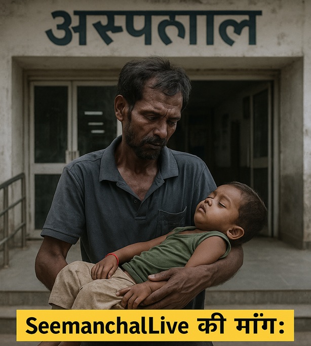 बच्चे का शव गोद में उठाए भटकता पिता! किशनगंज अस्पताल में मानवता हुई शर्मसार, सिस्टम फिर हुआ फेल