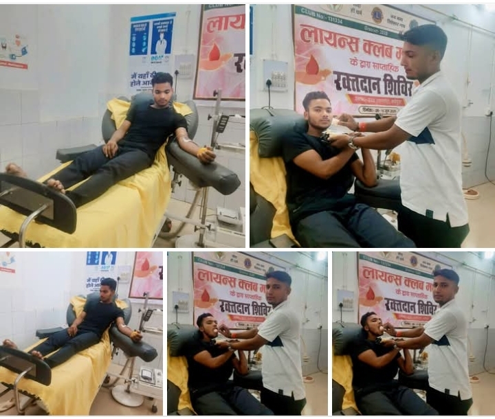 अपने 18वें जन्मदिन पर छात्र नेता आनंद शंकर ने दिया मानवता का संदेश – सदर अस्पताल में किया स्वेच्छा से रक्तदान