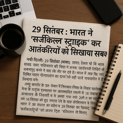 29 सितंबर : भारत ने ‘सर्जिकल स्ट्राइक’ कर आतंकवादियों को सिखाया सबक