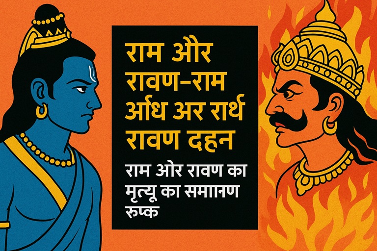 राम और रावण~रामलीला का अर्थ और रावण दहन: जीवन और मृत्यु की लीला