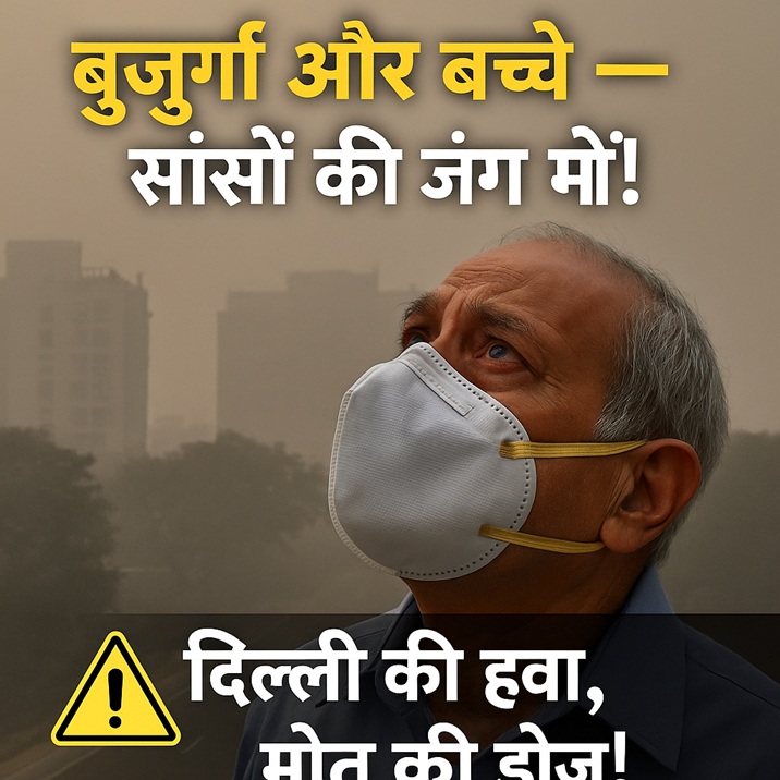 दिल्ली की हवा बन चुकी है ज़हर: नोएडा से दिल्ली आने वालों की आँखों में जलन, सांस लेने में मुश्किल — कब जागेगी सरकार?
